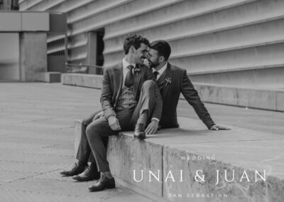 SESION FOTOGRAFICA DE PAREJA EN SAN SEBASTIAN EL DIA DE SU BODA